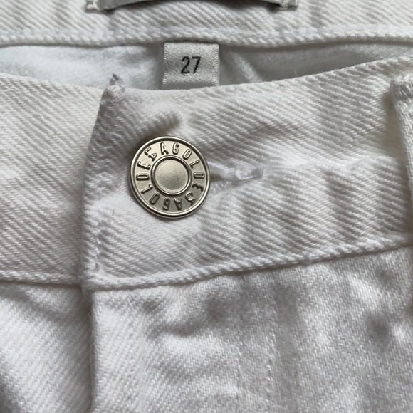 Agolde white high rise denim shorts size 27 - Picture 5 of 14